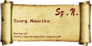 Szorg Nauzika névjegykártya